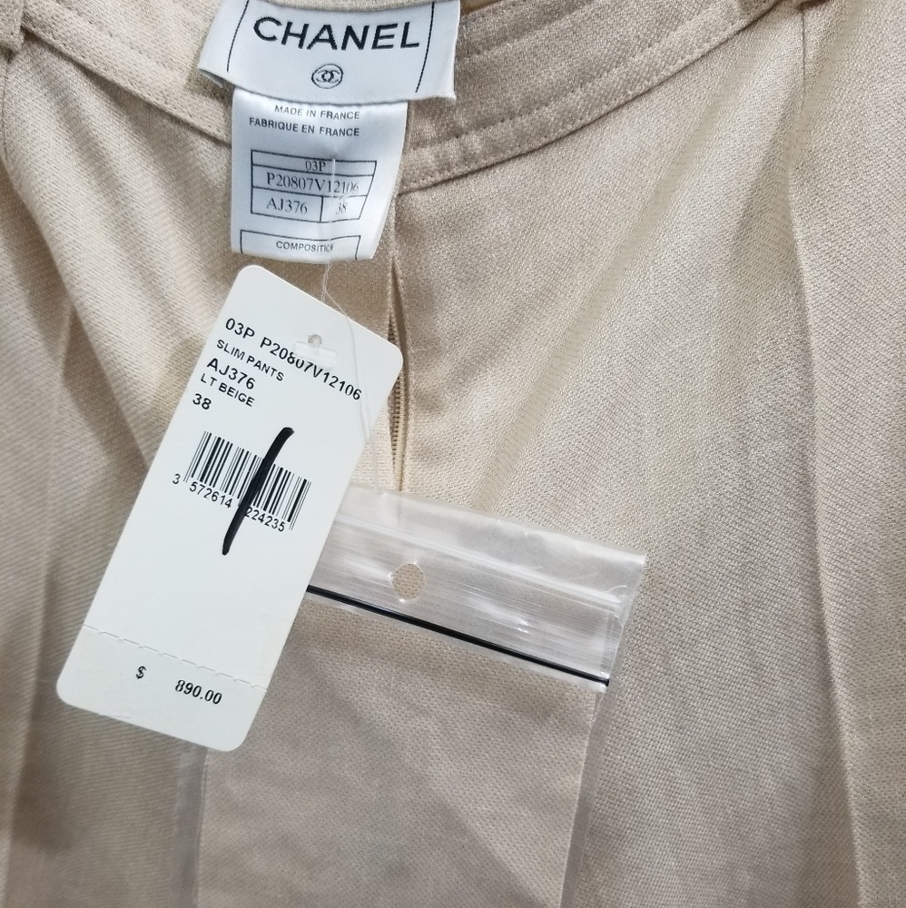 Chanel Silk/Linen/Cashmere Slacks, French 38 US6-8 - Picture 3 of 8